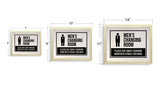 Designs ByLITA Men's Changing Room Please Use Family Changing Room With Female Children, Wall Print Art | Retail Store Decoration (Unframed or Framed)