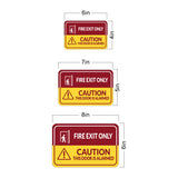 Classic Framed Plus Fire Exit Only Caution This Door Is Alarmed Wall or Door Sign | Health & Safety Warning Signage