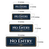 Standard Plus No Entry — Authorized Personnel Only — Wall or Door Sign | Authorized Personnel Only Room - Sign