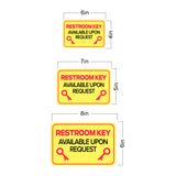 Classic Framed Plus Restroom Key Available Upon Request Door or Wall Sign | Public Bathroom Signage