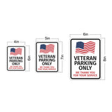 Portrait Round Plus Veteran Parking Only Thank You For Your Service Door or Wall Sign Honor Veterans with Military Signs | US Pride | Veteran Gratitude and Discount Signs