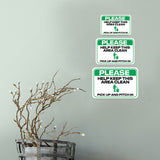 Classic Framed Plus Please Help Keep This Area Clean Pick Up And Pitch In Door or Wall Sign | Office Housekeeping Signage