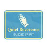 Classic Framed Plus Quiet Reverence Guided Spirit Door or Wall Sign | Church and Place of Worship Signs