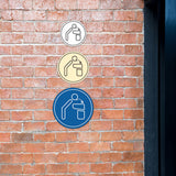Signs ByLITA Circle Water Fountain Graphic Door or Wall Sign | Easy Installation | Durable Construction | Promote Health And Safety | Caution Warning Sign for Home, Business and Office Spaces