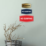 Signs ByLITA Fancy No Dumping Sign - Take Trash Away | Durable Material | Easy Installation Wall or Door Sign