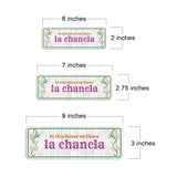 Standard Plus In this House we throw la chancla Door or Wall Sign | Funny Spanish Signs For Stores & Businesses