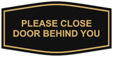 Signs ByLITA Fancy Please Close Door Behind You Sign - Laser-Engraved Lettering | Durable ABS Plastic | Vibrant Colors | Powerful Foam Tape
