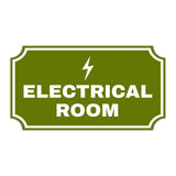 Notched Standard Electrical Room Wall or Door Sign | Facilities and Rooms Sign
