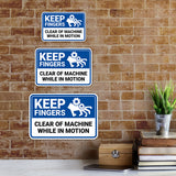 Classic Framed Plus Keep Fingers Clear Of Machine While In Motion Wall or Door Sign | Workplace Safety Compliance Signs