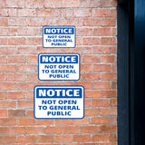 Classic Framed Plus Notice Not Open To General Public Wall or Door Sign | Workplace and Office