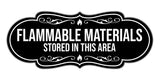 Signs ByLITA Designer Flammable Materials Stored in this Area Wall or Door Sign