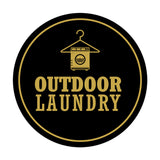 Signs ByLITA Circle Outdoor Laundry Wall or Door Sign