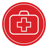 Signs ByLITA Circle First Aid Graphic Door or Wall Sign | Easy Installation | Durable Construction | Promote Health And Safety | Caution Warning Sign for Home, Business and Office Spaces