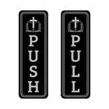 Signs ByLITA Vertical Push and Pull Door Signs (Bible and Cross) Door Sign
