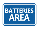 Signs ByLITA Classic Framed Batteries Area Wall or Door Sign