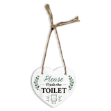 Signs ByLITA Please Flush The Toilet & Wash Your Hands' 6x6
