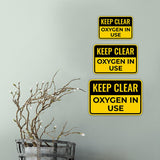 Classic Framed Plus Keep Clear – Oxygen in Use Door or Wall Sign | Miscellaneous Warning Signs - Industrial & Construction