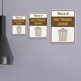 Portrait Round Plus This Is a No Trash Zone Wall or Door Sign | General Kitchen and Food-related