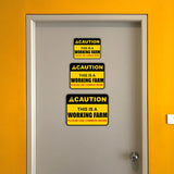 Classic Framed Plus Caution This Is A Working Farm Please Use Common Sense Door or Wall Sign | Farm/Barn Warning Signage