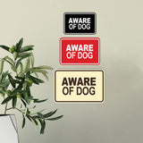 Signs ByLITA Classic Framed Aware Of Dog Wall or Door Sign