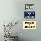 Classic Framed Toilets & Showers Wall or Door Sign