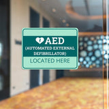 Classic Framed Plus AED (Automated External Defibrillator) Located Here Door or Wall Sign | Health and Safety Workplace Warning