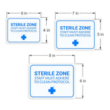 Classic Framed Plus Sterile Zone – Staff Must Adhere to Clean Protocol Door or Wall Sign | Hygiene and Safety Signage