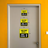 Square Plus Save Point Ahead - Quiet Please Wall or Door Sign | Easy Installation | Gaming Room Signage