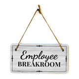 Employee Breakroom 5x10 Hanging Plus Wall or Door Sign | Office Decor