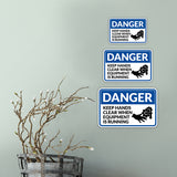 Classic Framed Plus Danger Keep Hands Clear When Equipment Is Running Wall or Door Sign | Workplace Safety Compliance Signs