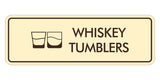 Signs ByLITA Standard Whiskey Tumblers Door or Wall Sign Easy Installation | Durable Construction | Kitchen Essentials | Hygiene | AirBnB Signs