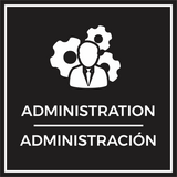 Signs ByLITA Square Administration Wall or Door Sign | Spanish Bilingual Business and Office Signs