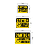 Classic Framed Plus Caution Fertilizer Storage Door or Wall Sign | Farm/Barn Warning Signage