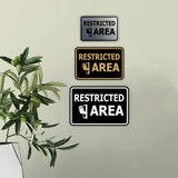 Classic Framed Restricted Area Wall or Door Sign