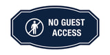 Signs ByLITA Victorian No Guest Access Stick Man Graphic Business Wall or Door Sign