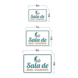 Classic Framed Plus Sala de Bebés / Guardería — Church Nursery Door or Wall Sign | Spanish - Church Room & Area Signs