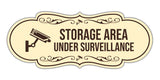 Signs ByLITA Designer Storage Area Under Surveillance Wall or Door Sign