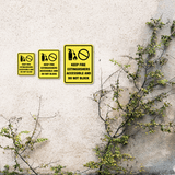 Portrait Round Plus Keep Fire Extinguishers Accessible and Do Not Block Door Access Wall or Door Sign | Business Safety Sign