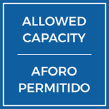 Signs ByLITA Square Allowed Capacity Door or Wall Sign | Spanish Bilingual Business And Office Signs