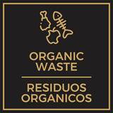 Signs ByLITA Square Organic Waste Wall or Door Sign | Spanish Bilingual Business And Office Signs