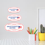 Victorian Plus Service, Sacrifice, and Pride Wall or Door Sign | Honor Veterans with Military Signs | US Pride | Businesses and Homes