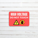 Classic Framed Plus High Voltage - Do Not Touch Door or Wall Sign | Safety and Maintenance