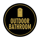 Signs ByLITA Circle Outdoor Bathroom Wall or Door Sign