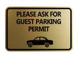 Classic Framed Please Ask For Guest Parking Permit Wall or Door Sign