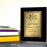 Rock and Roll Novelty Funny Customizable Black Frame Award Plaque | Easel Mount Option | Funny Parody Achievement Personalizable Plaques
