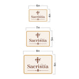 Classic Framed Plus Sacristía — Sacristy Door or Wall Sign | Spanish - Church Room & Area Signs