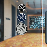 Signs ByLITA Circle No Smoking Graphic Door or Wall Sign | Easy Installation | Durable Construction | Promote Health And Safety | Caution Warning Sign for Home, Business and Office Spaces