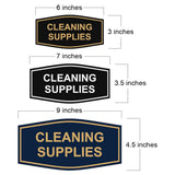 Signs ByLITA Fancy Cleaning Supplies Sign | Durable Plastic | Vibrant Colors | Powerful Foam Tape