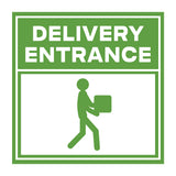 Square Plus Delivery Entrance Wall or Door Sign | Health & Safety Warehouse Business Signage