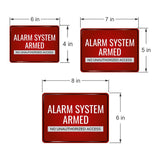 Classic Framed Plus Alarm System Armed – No Unauthorized Access Door or Wall Sign | Surveillance & Alarm Systems